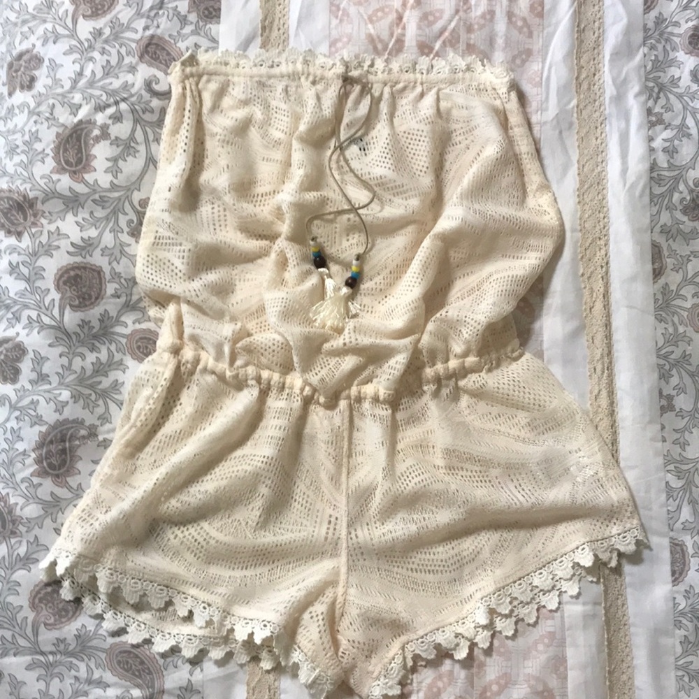 SUPER CUTE Bohemian Style Bandeau Romper Swimsuit Cover